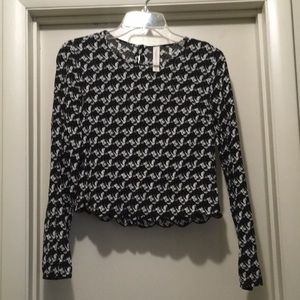 Small, Black, Aeropostale Crop Top